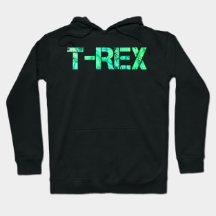 Teal 'T-REX' Typography Design Hoodie